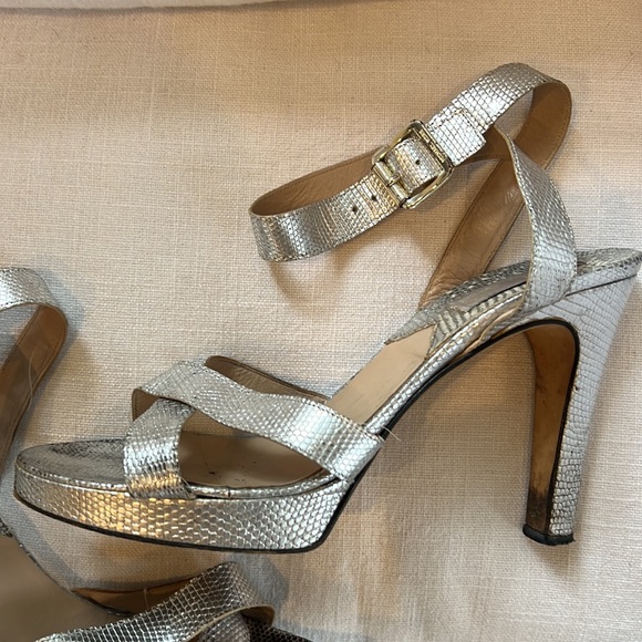 Michael Kors silver metallic heels - Picture 2 of 4